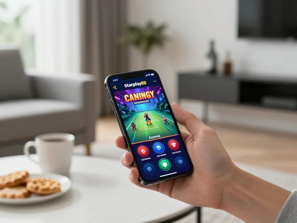 Terlibat dalam permainan mobile di aplikasi starplay88, menampilkan antarmuka yang ramah pengguna dan grafik permainan yang hidup.
