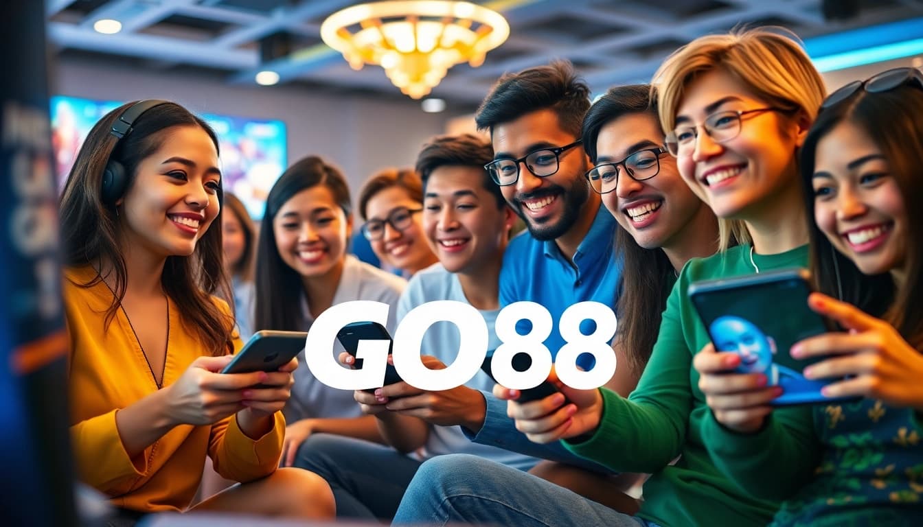 Players enjoying diverse games on GO88 platform, showcasing excitement and community.