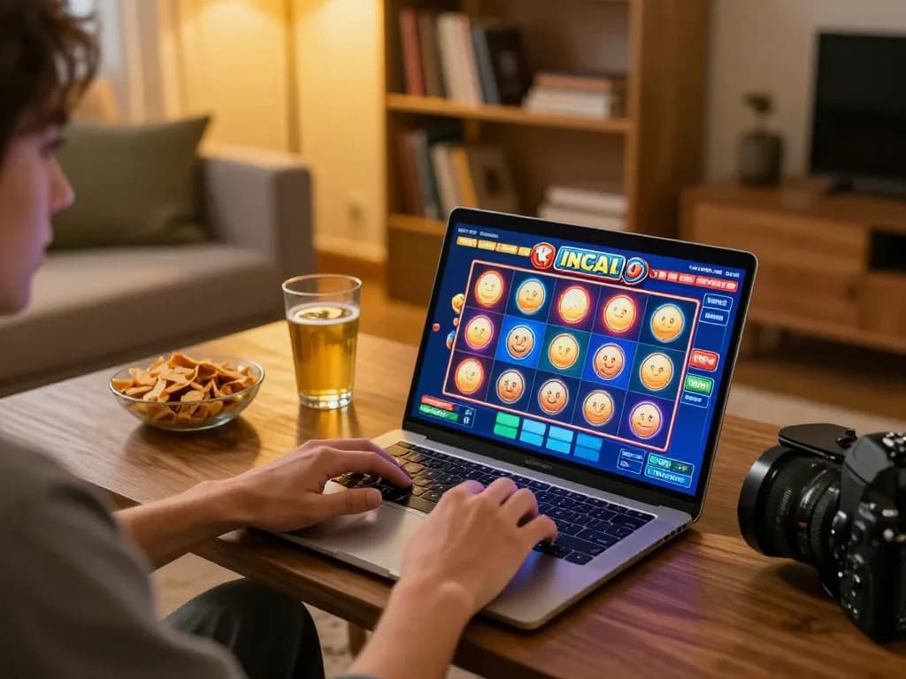 Engaging with online slots on gincal in a cozy home setup