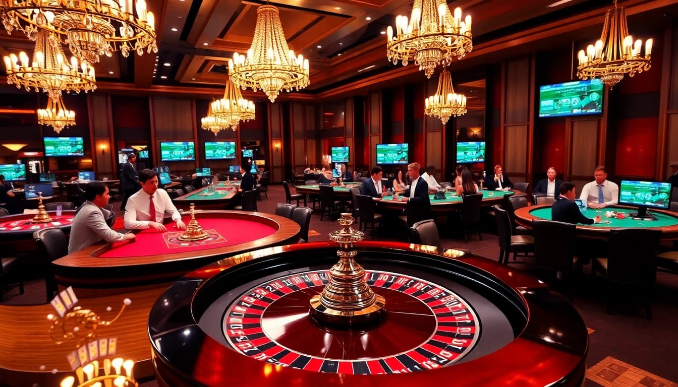 Players engage in thrilling casino games at https://go99.institute/, showcasing professional poker and roulette excitement.