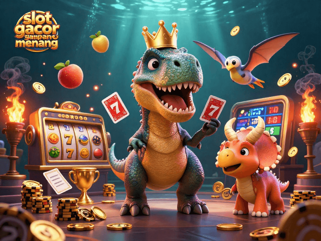 Engage in thrilling gameplay on slot gacor gampang menang, featuring dynamic characters and slot elements.