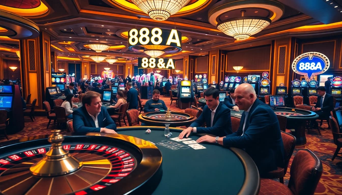 Experience the excitement of 88aa with seasoned gamblers enjoying high-stakes poker and casino games.