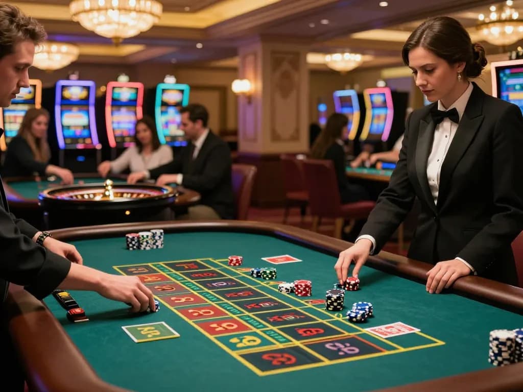 Players engage in thrilling roulette action at TR88 casino, showcasing vibrant chips and a dynamic atmosphere.