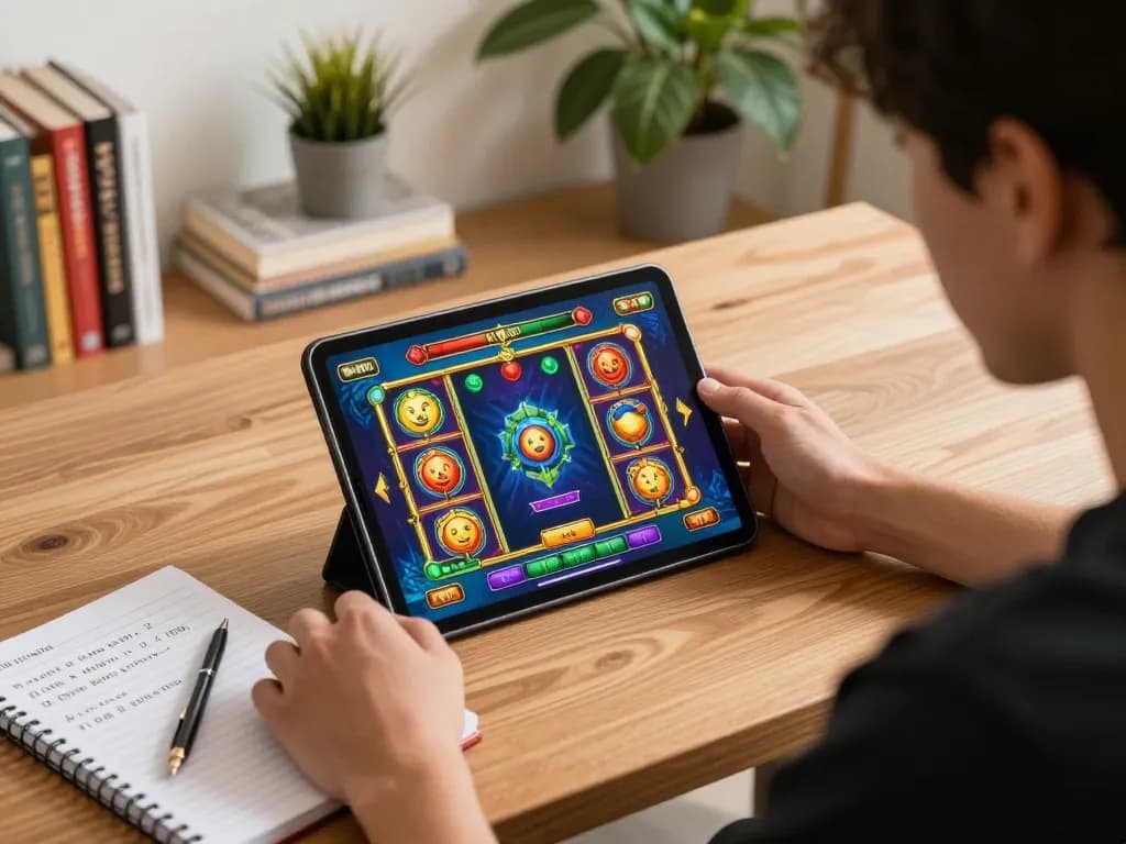 Mengikuti permainan yang bertanggung jawab dengan aman788 dengan memainkan permainan slot berwarna-warni di tablet di rumah