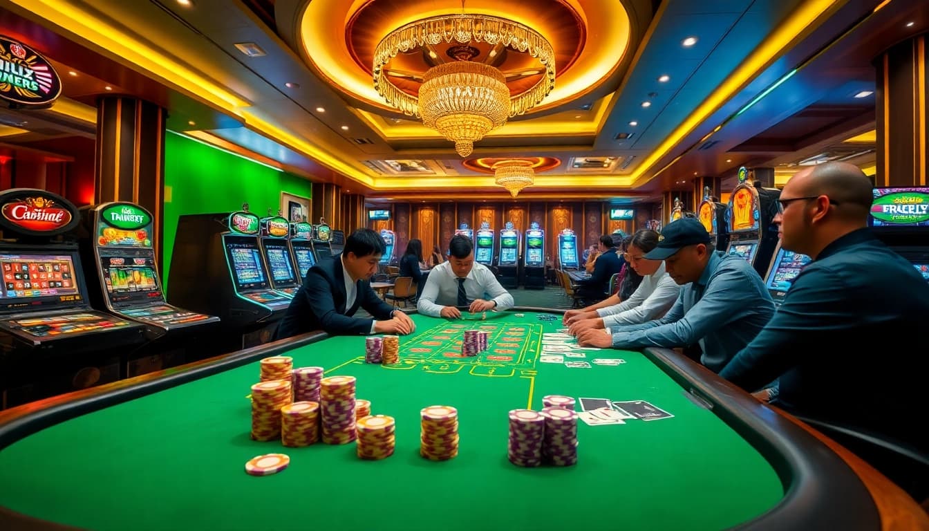 Experience thrilling gameplay at king garuda138 with vibrant casino elements and professional interactions.