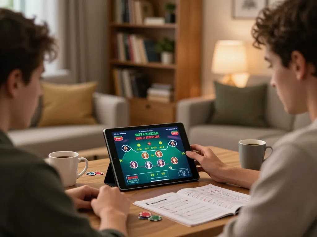 Engaging online blackjack gameplay at https://gg888.world/ featuring strategic interaction in a cozy home setup