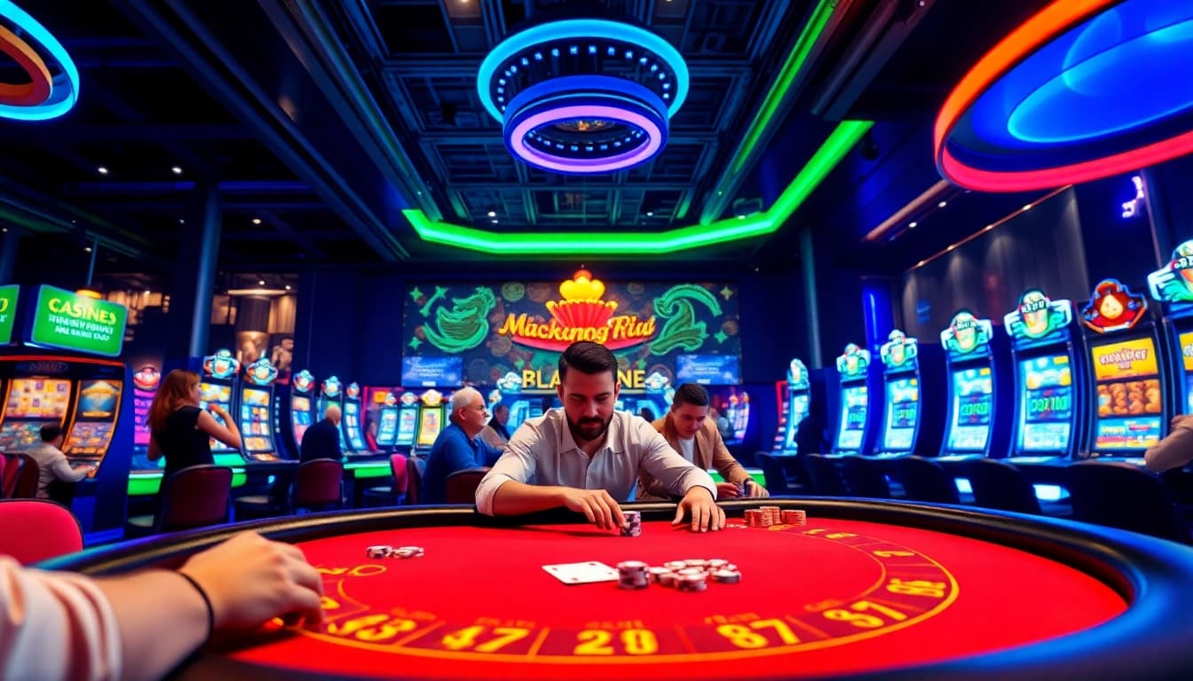 Engaged players at an online casino Singapore table, showcasing excitement in a dynamic gaming environment.