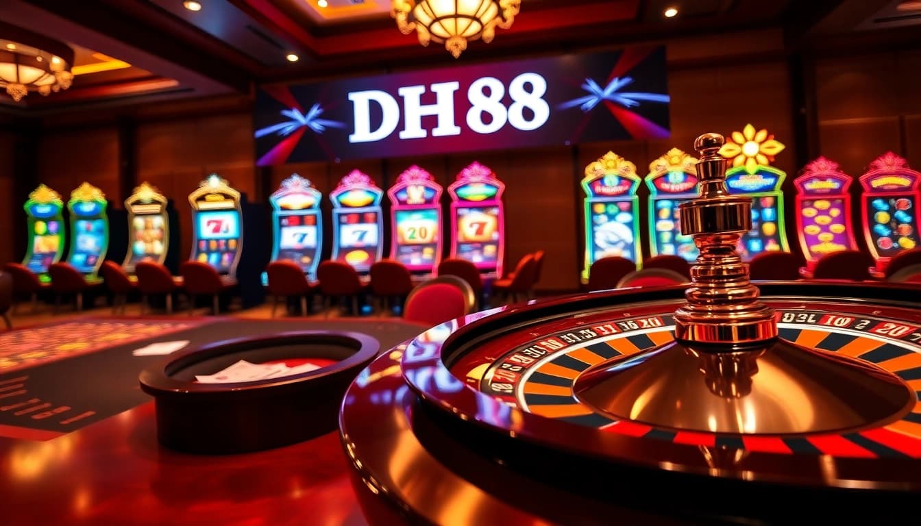 Experience the thrill of DH88 with vibrant casino tables and exciting gaming ambiance.