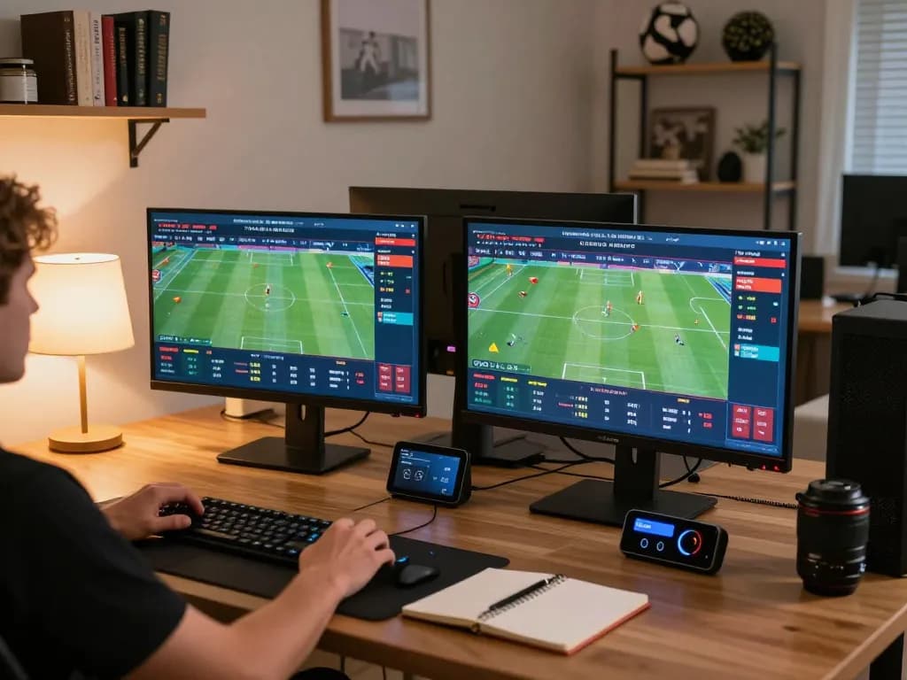 Engaged user placing bets on Trang chủ 888new through a modern online gaming setup, showcasing live sports betting excitement.