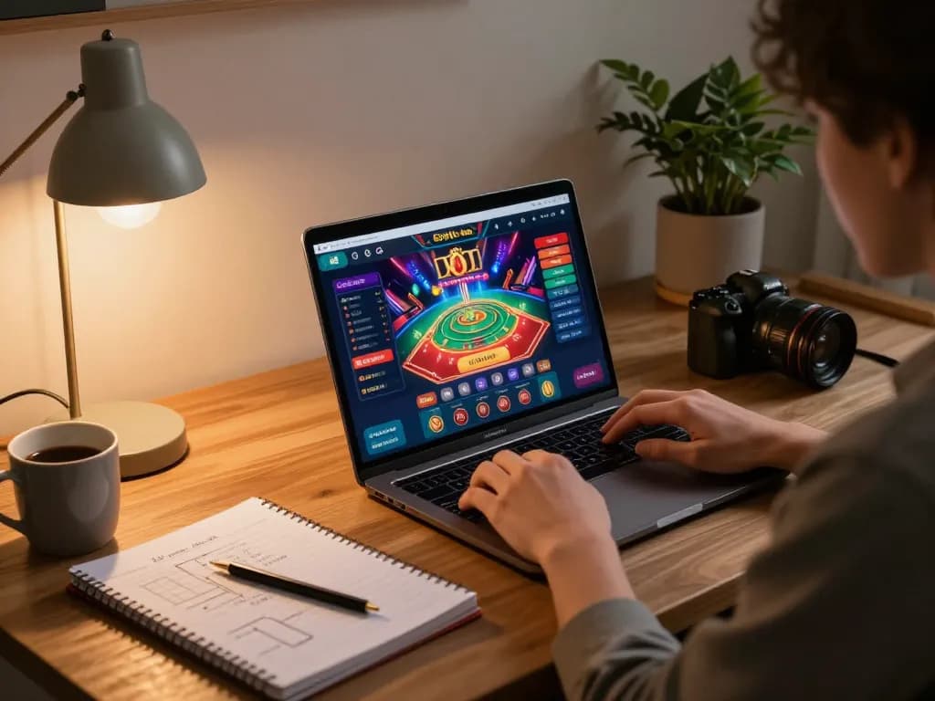 Engaging online gaming session on a laptop with f8beta2 interface visible, highlighting strategic gameplay and comfort.