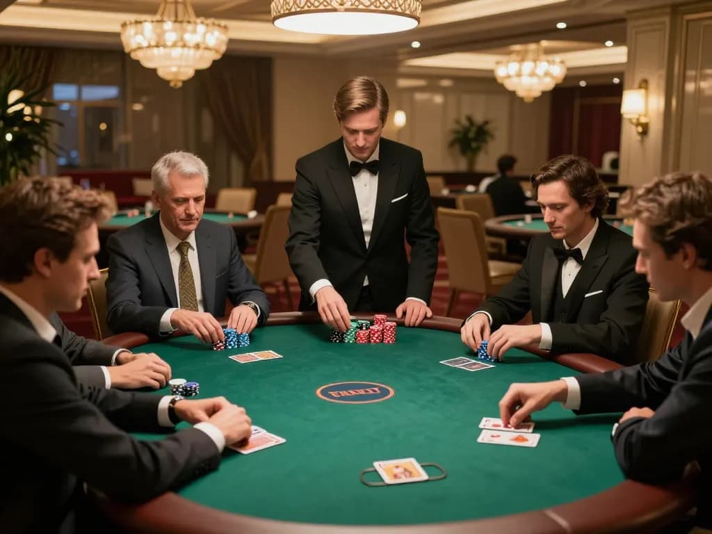 Strategic VIP poker game at W4U high-roller room emphasizing sophisticated play and ambiance.