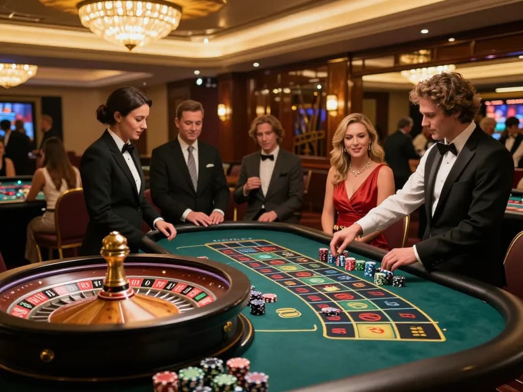 Players enjoy a thrilling roulette game at MM 99 casino, capturing the vibrant action and excitement.