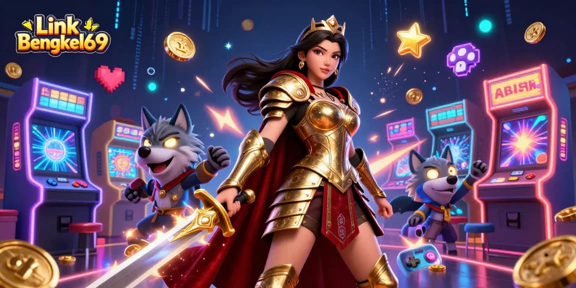 Engage in thrilling gameplay with Link Bengkel69 as a warrior queen commands her arcade domain.