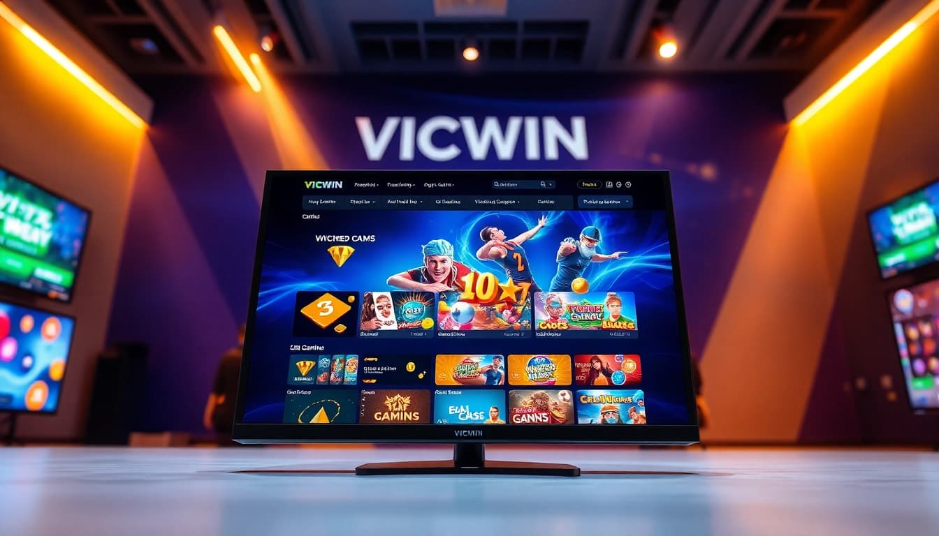 VICWIN online gaming platform showcasing exciting betting options and vibrant design.