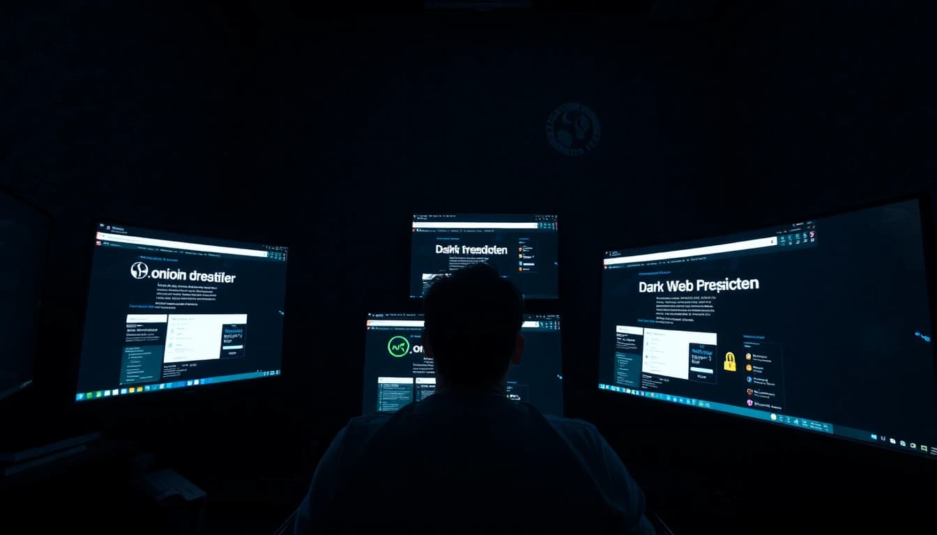 Exploring hidden wiki 2026 on dark web with Tor browser interface in a secure environment.