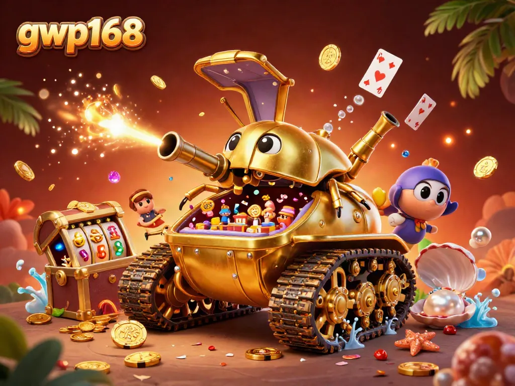 Memenangkan jackpot di gwp168 dengan suasana kasino miniatur yang megah dan penuh warna