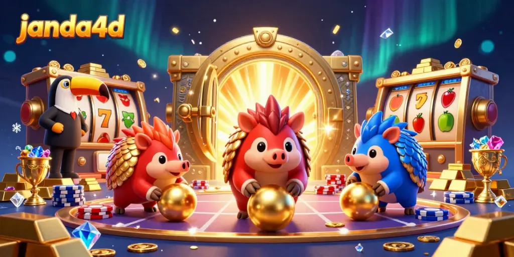 Rival pangolin bermain janda4d di kasino dengan koin emas dan harta