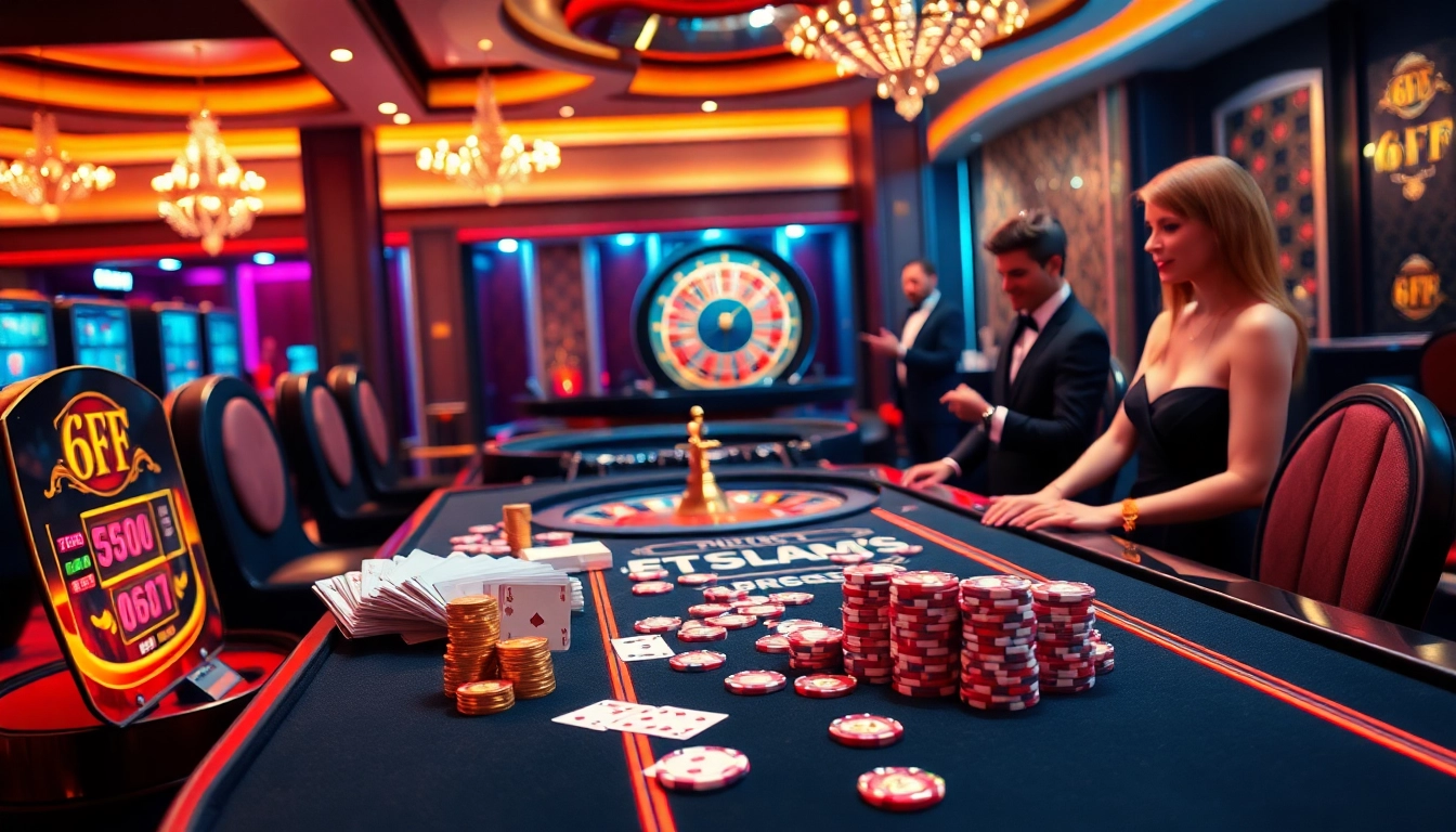 Experience the excitement of gambling with 6FF's luxurious casino tables and engaging gameplay.