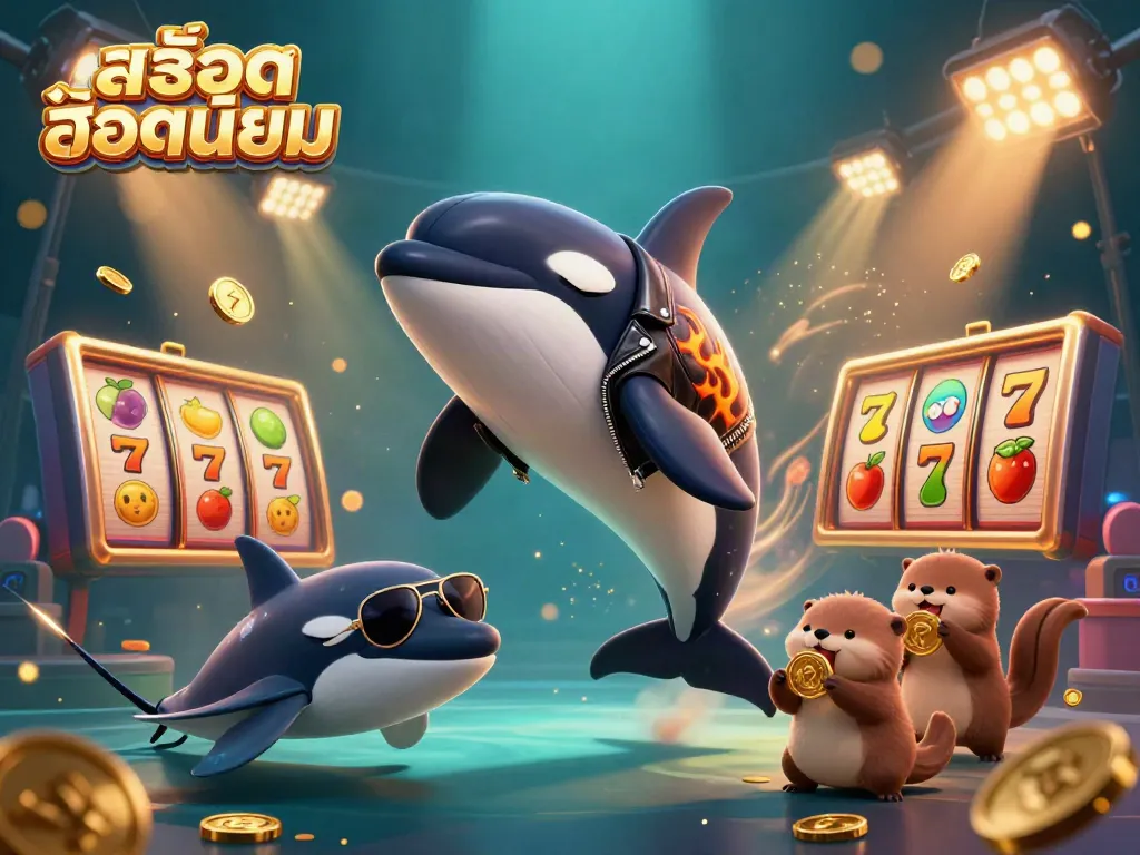 Experience the excitement of สล็อตยอดนิยม with vibrant characters and dynamic casino elements.