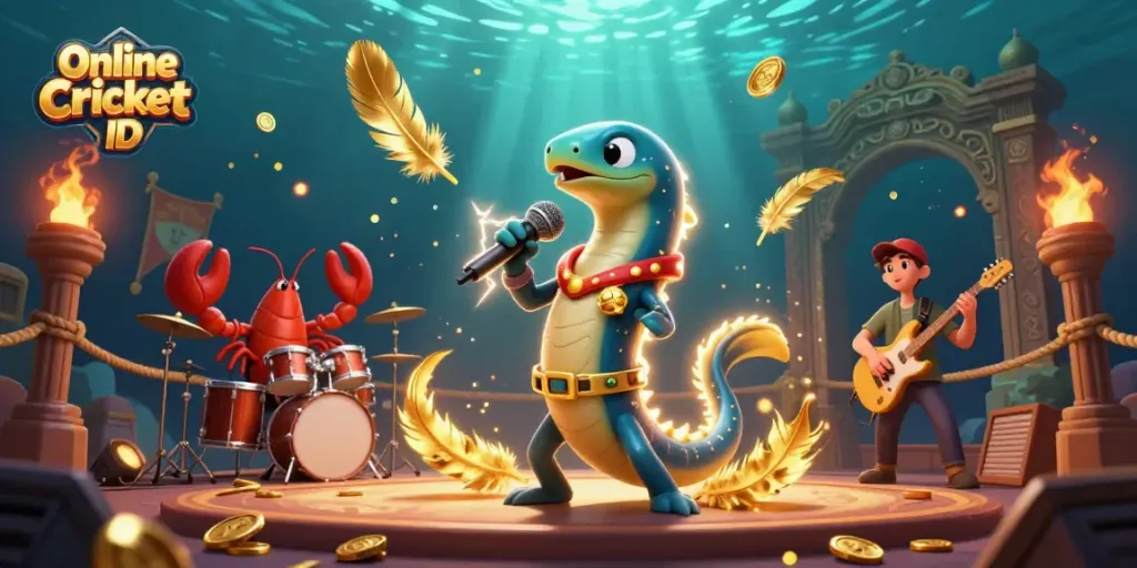 Engage with Online Cricket ID in an immersive underwater casino scene featuring dynamic 3D characters.