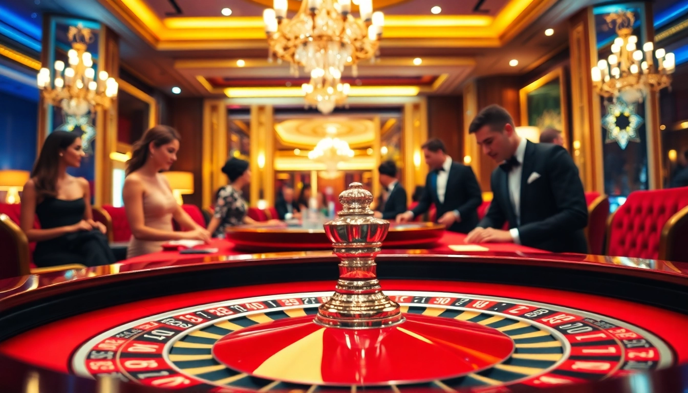 Experience the thrill at the Best Casino Online in Singapore with an elegant roulette game atmosphere.